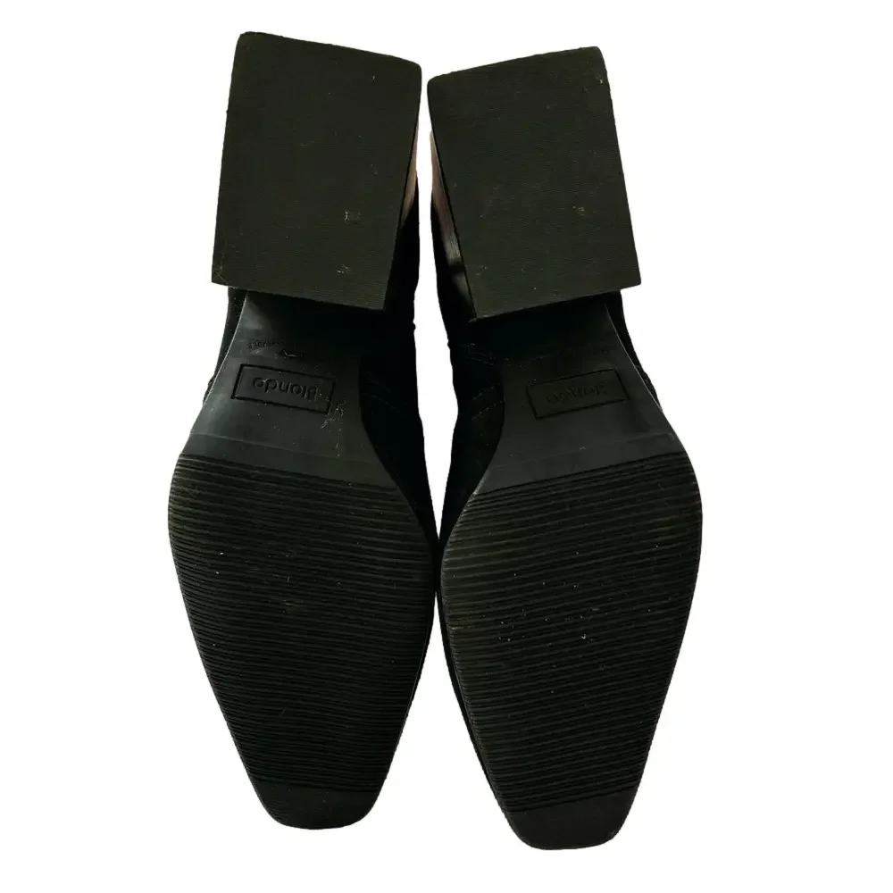 Blondo Salome Black Size 9 Booties Waterproof Suede Stacked Heel Ankle Boots